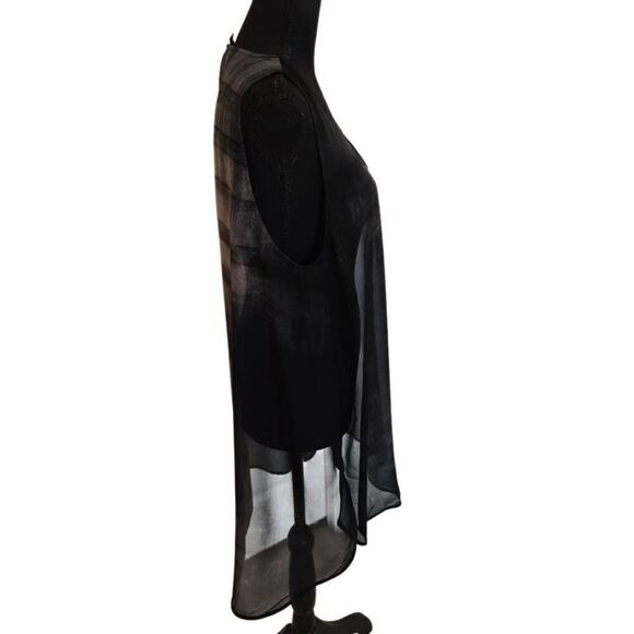 Eileen Fisher Womens Oxidized Printed Silk Semi Sheer Tank Blouse Medium - Picture 2 of 10